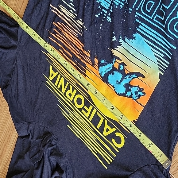 HUSTLE hoodie long sleeves tee size Medium logo front CALIFORNIA REPUBLIC - Picture 8 of 14
